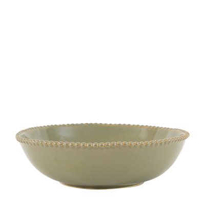 Organic Beaded Pasta Bowl Olive (4pk) 220x55mm