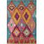 Tapis marocain coloré à motif treillis 8 x 11