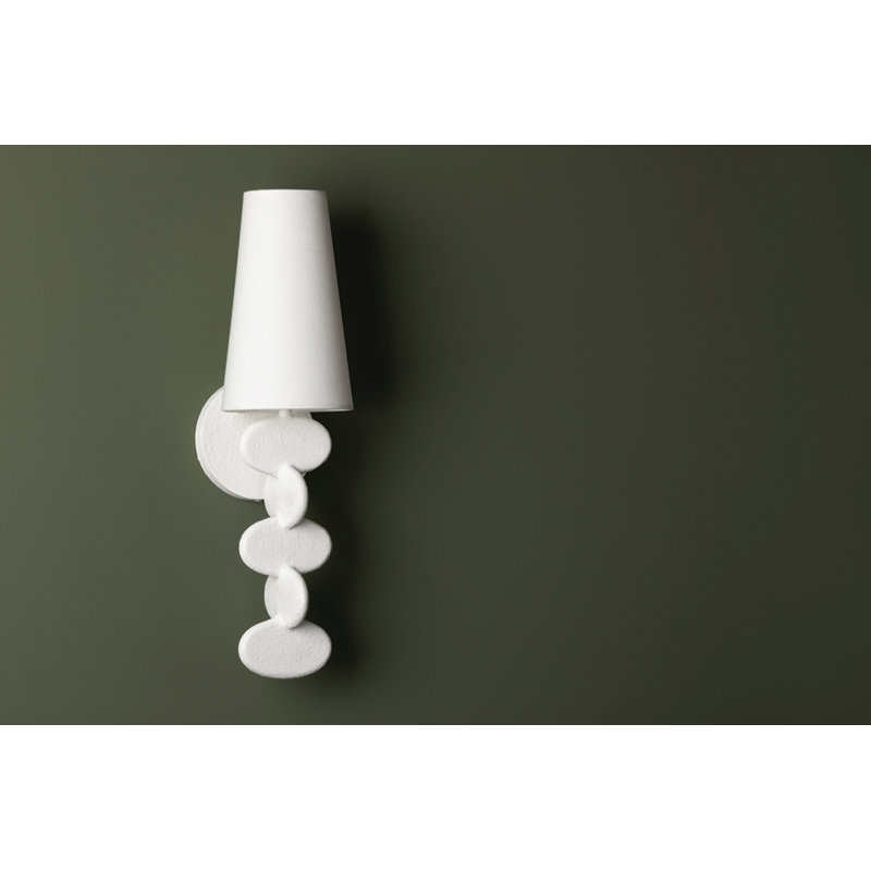 Applique murale 1 lumière Ellios, Blanc gesso