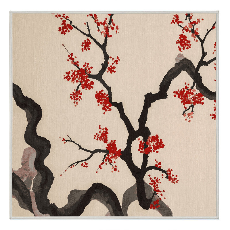 Petal Glimmer Rug, Square 4'