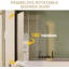 Porte de douche sans cadre l 32 po x H 55 po, panneau de verre trempé 1/4 po, cabine de baignoire moderne au fini noir mat