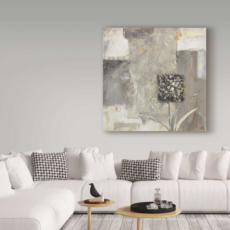 « nuances de gris ii », reproduction de peinture à l’acrylique sur toile tendue, H 35 po x l 35 po x P 2 po