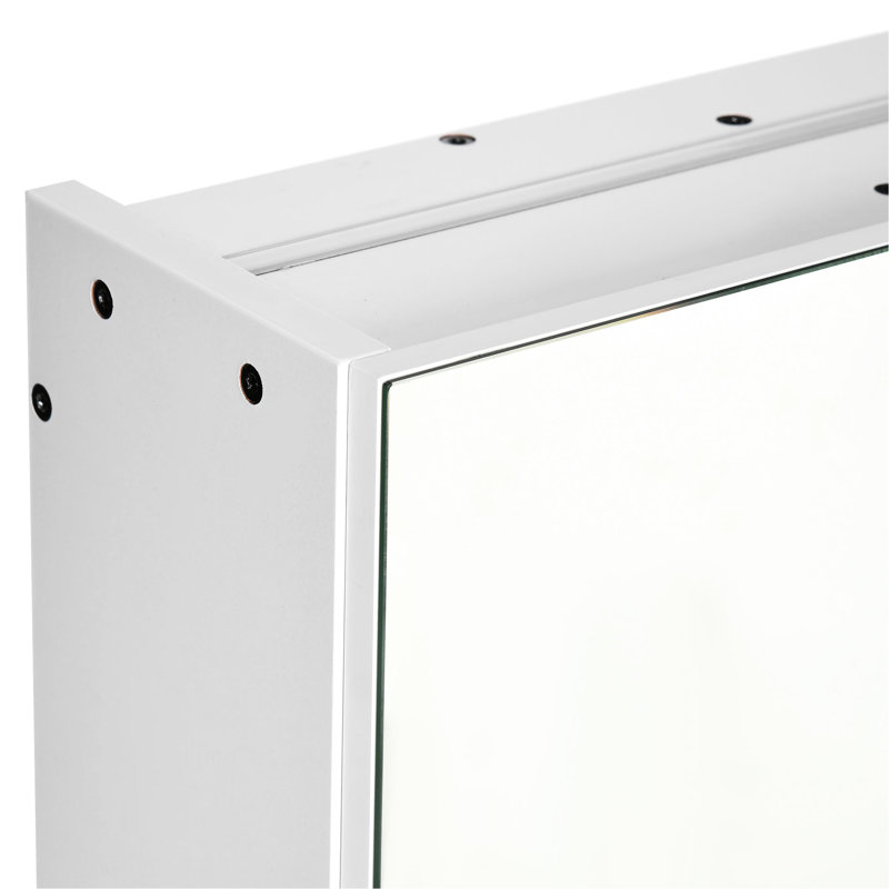 Meuble-lavabo blanc avec fonction de gradateur et prise de charge, miroir à DEL 35,5 po x 29,5 po, gradateur