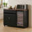 Modern Coffee Bar Cabinet with Fridge Space and Wine Storage, Mini Fridge Cabinet with Built-In Outlet, Drawer and Wine Tray, Versatile Buffet Sideboard-640239796