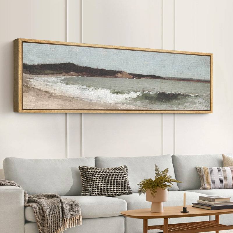 Coastal Beach Coastal Serenity Beachscape Ocean, H 20 po x l 60 po, Naturel