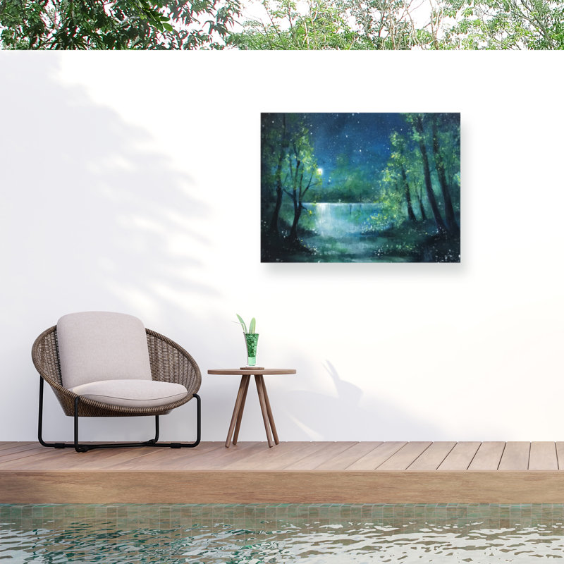Toile d'extérieur au lac de lune Jennifer Taylor, H 14 po x l 19 po