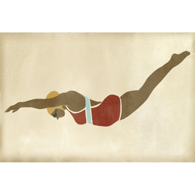 Vintage Diver II by June Erica Vess - Wrapped Canvas Art Prints, 20cm H x 30cm W