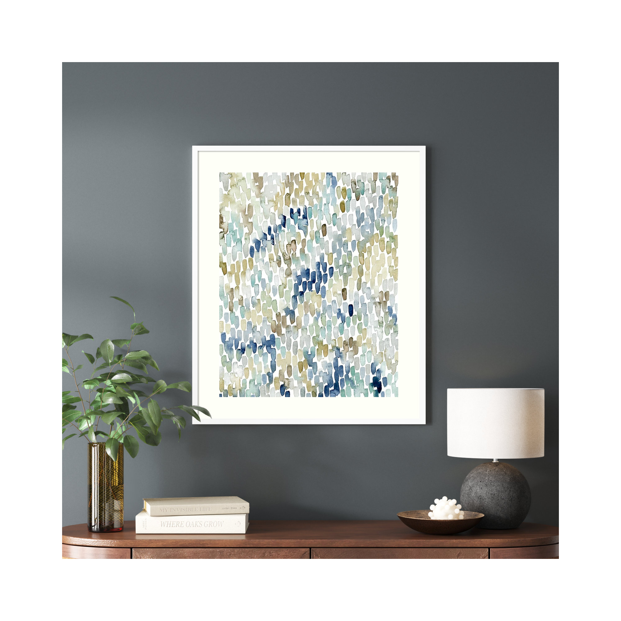River Wavelets I by Grace Popp, Black Framed Paper, 25" H x 21" W