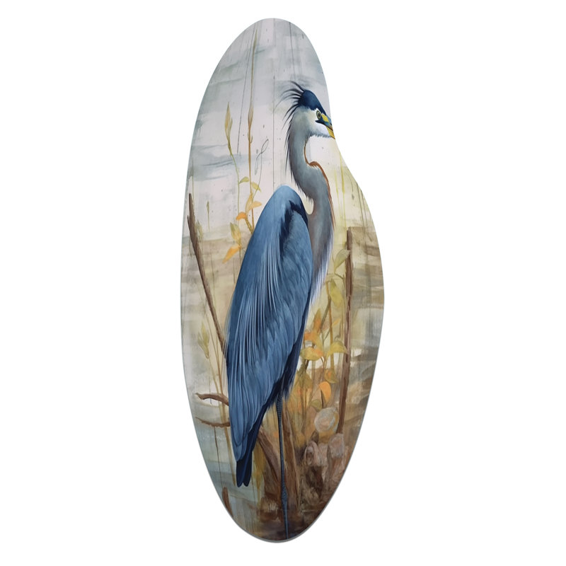 Illianna - animaux, oiseau, forme incurvée, art mural en métal, H 30 po x l 11 po