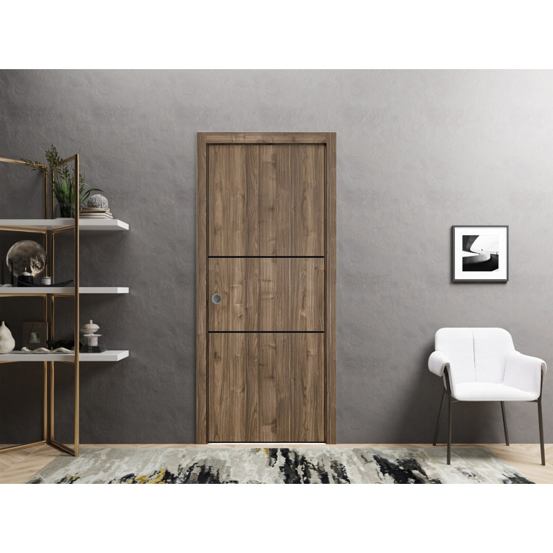 Finition en bois massif manufacturé, Noyer, 36 po x 84 po