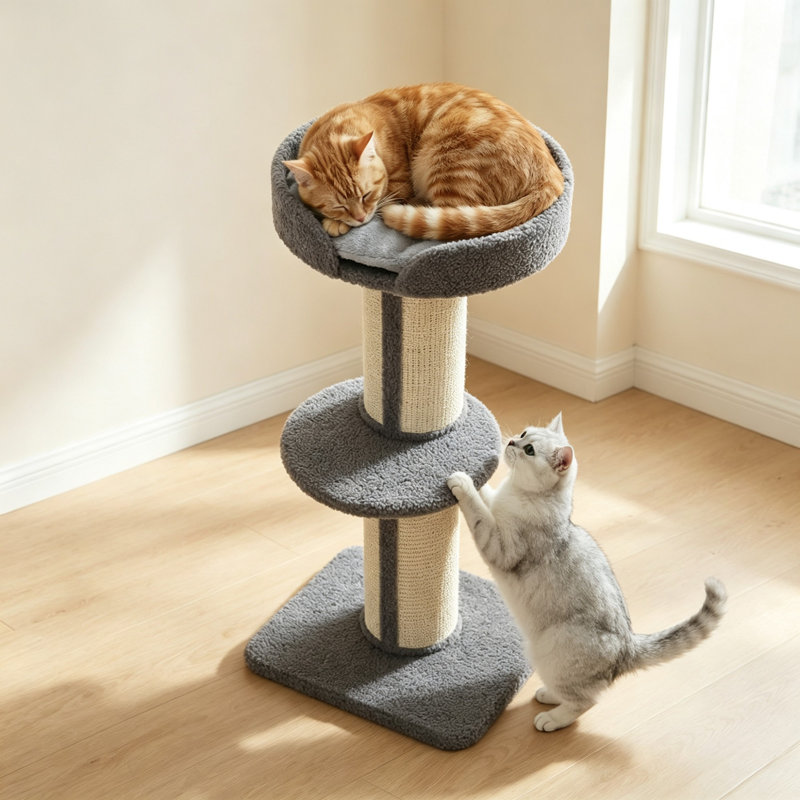 91 cm H Cat Tree / Condo, Grey