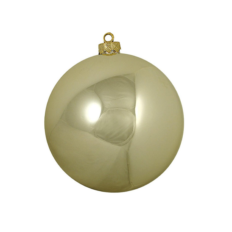 Shatterproof Christmas Ball Ornament, 13.5" H x 12" W x 12" D, Champagne