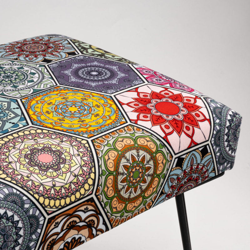 Lyndsay Velvet Upholstered Bench, H40 x W100 x D30cm