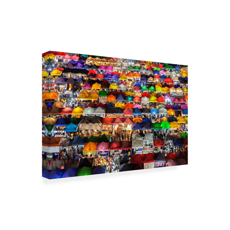 Art sur toile, marché bolognais Prasad Ambati, H 12 po x l 19 po
