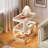 Luxury mobile glass side table