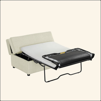 Lit simple escamotable avec repose-pieds et lit d'invité convertible avec matelas