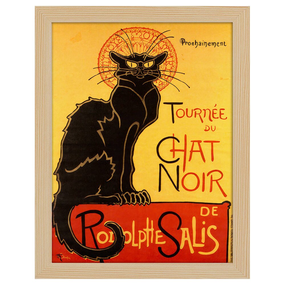 Leinwandbild Vintage Artistic Poster Tournée Du Chat Noir