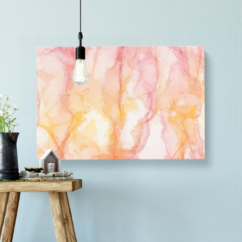 Vibes Of Fire In Abstract - Wrapped Canvas Painting, 50cm H x 76cm W x 3cm D