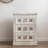 Retro White Solid Wood Accent Cabinet
