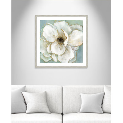 Molter Soft Teal Splendor II' Framed Acrylic Painting Print