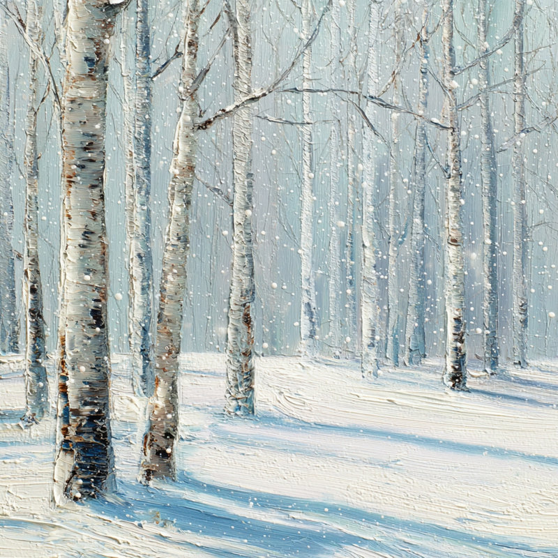 Art mural sur toile Quiet Birch, H 30 po x l 30 po