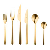 Linea Flatware Set - 36 Pieces - Black Gold