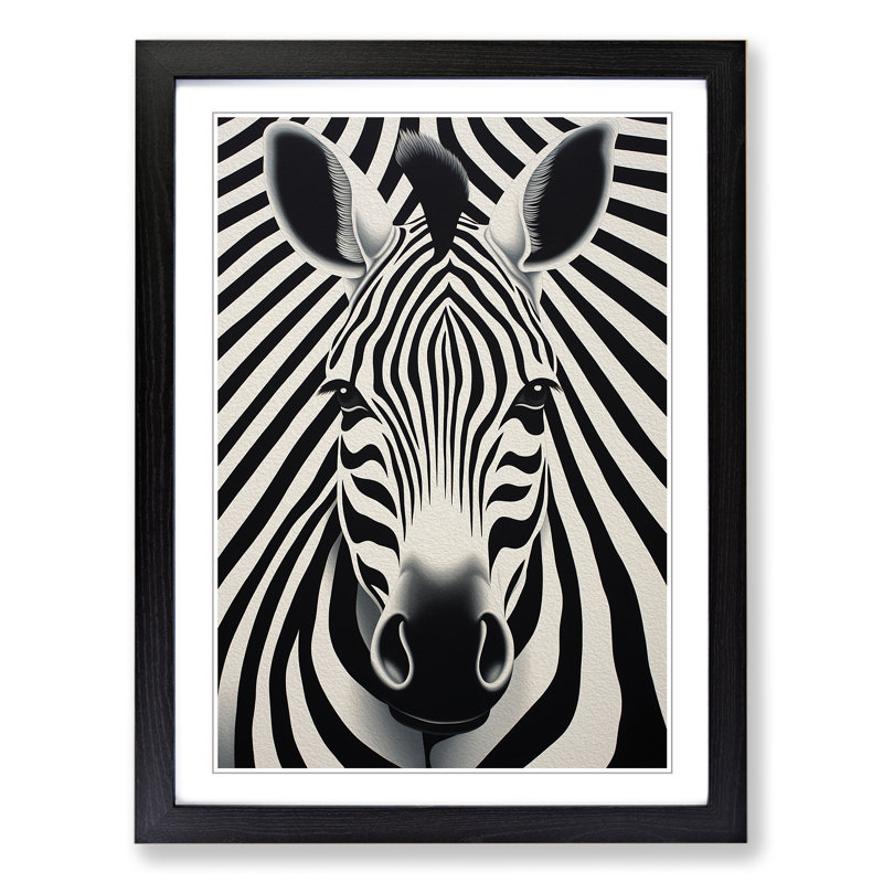 Single Picture Frame Print on Wood, Black Framed, 46cm H x 34cm W