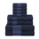 8-Piece Geometric Border Cotton Towel Set