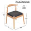 Ensemble de 2 chaises de salle à manger de style Mid-Century avec structure en chêne massif et siège tissé à la main Weave-395794313