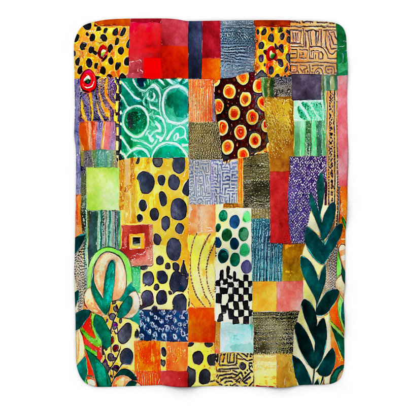 Color Patchwork - 1 Piece Premium Blanket, Queen