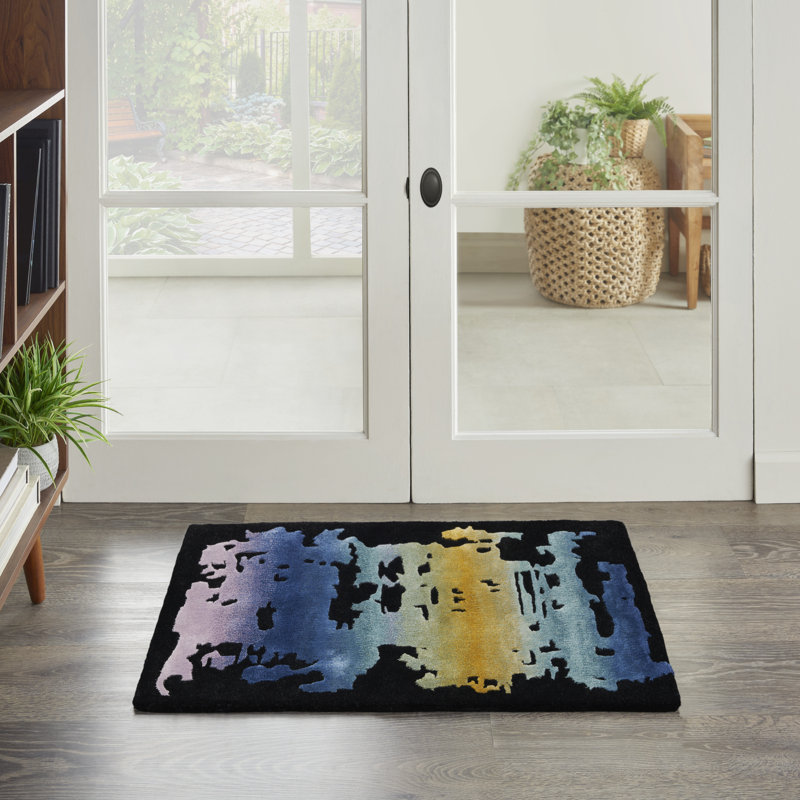Tapis noir / multicolore Zayia Nourison, Rectangle 2 pi x 3 pi