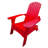 Outdoor Or Indoor Wood  Adirondack Chair  With An Hole To Hold Umbrella On The Arm ,Red