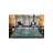 Traditional Woven Based Washable Carpet With Turquoise Frame-1339233943
