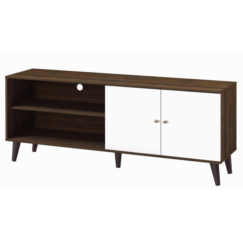 Amidon Tv Stand For Tvs Up To 63", With 2 Storage Shelves& 1 Cabinet, Modern Entertainment Centre For Tv In Living Room