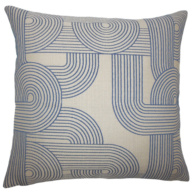 Coussin Utara, H 18 po x l 18 po x P 5 po, Bleu marine