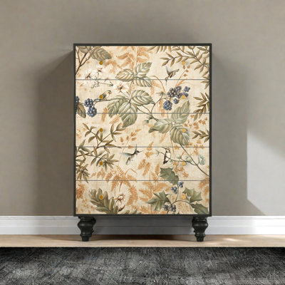 Commode à tiroirs peinte style chinois