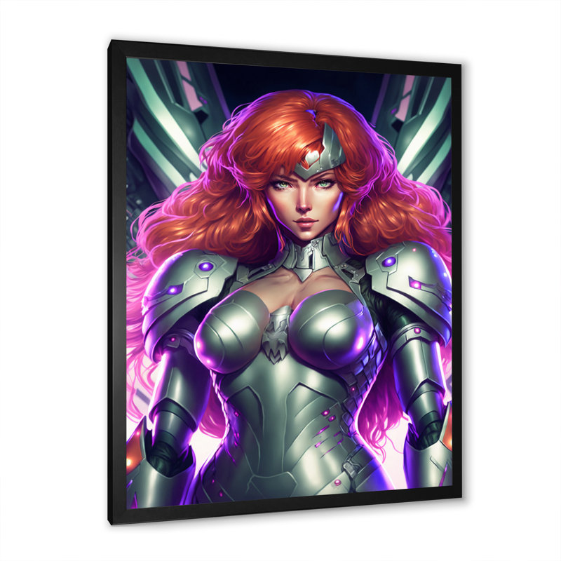Chaysten, chevalier Seiya en armure brillante II sur toile, Cadre photo noir, H 32 po x l 24 po x P 1 po