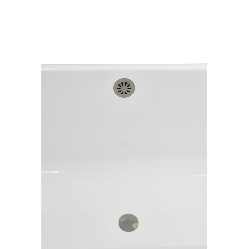 71" Streamline Clawfoot Tub,Tray,Drain and Clawfeet, Brushed Gun Metal, Brushed GunMetal