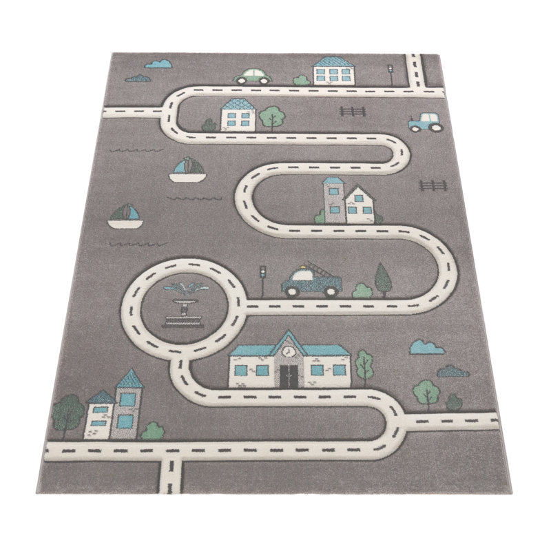 Comeaux Machine Woven Grey Rug, Square 200cm x 200cm