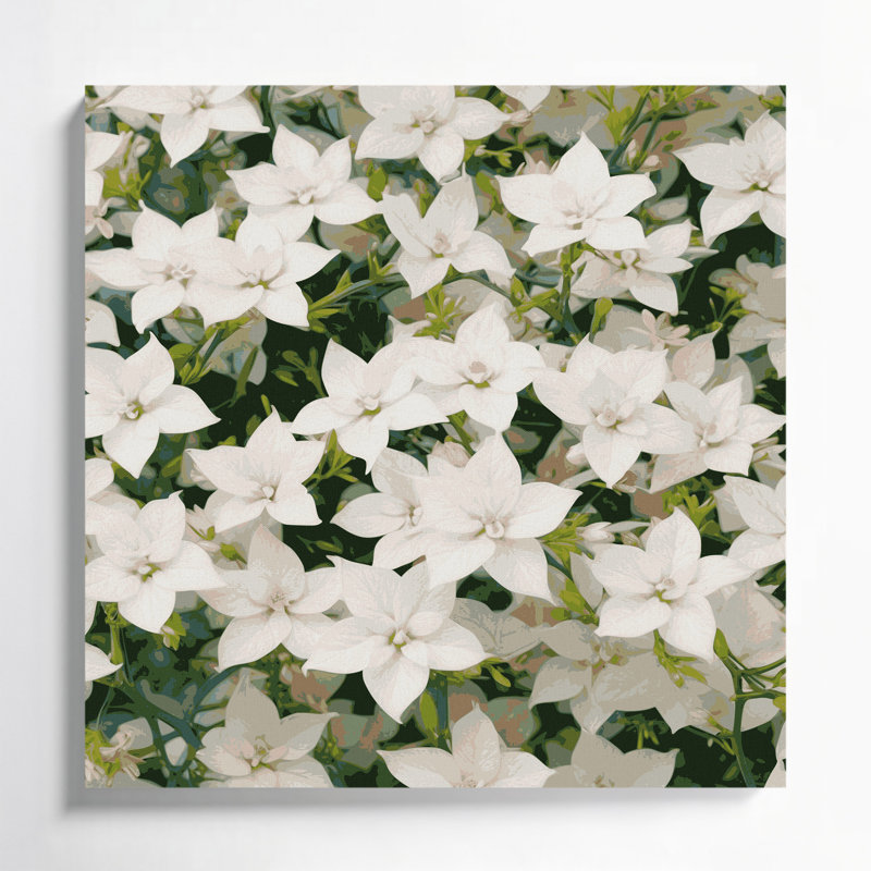 "Watercolor Botanical 29", art mural sur toile grise, H 16 po x l 16 po