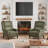 Faux Leather Pushback Recliner Chair For Living Room, Bedroom, And RV With Easy Assembly And Back Support-1967922346