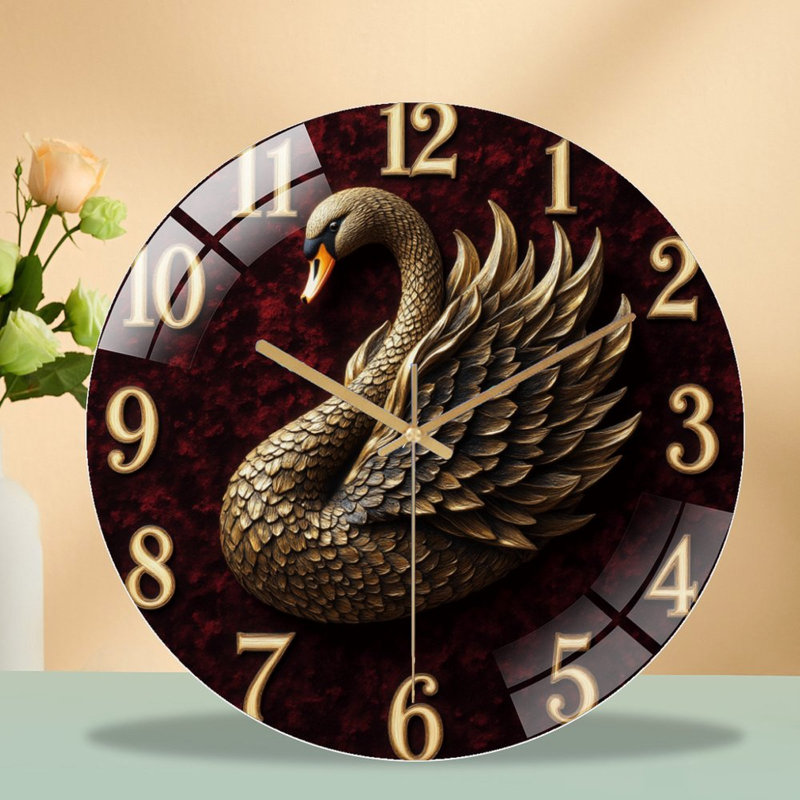 Horloge murale élégante 12 po avec horloge murale