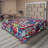 Ambesonne Abstract Top Flat Sheet Funky Modern Multicolor