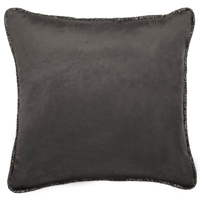 Coussin de bordure Sparkles Home Velours avec bordure en strass | Insertion de plumes