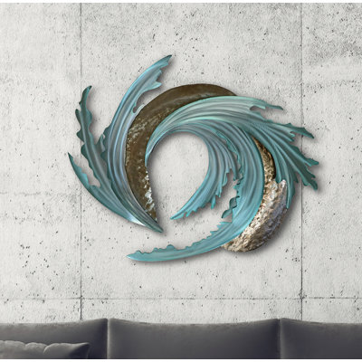 Sea and Sand Abstract Metal Wall Décor