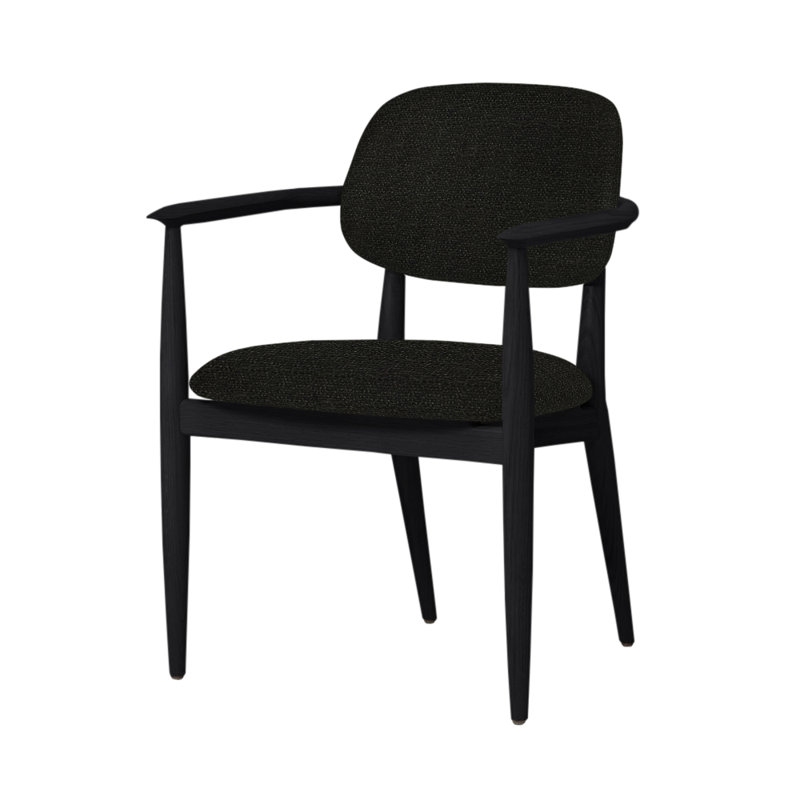 Slow Arm Chair, Onyx Oak, Steelcut Trio 124