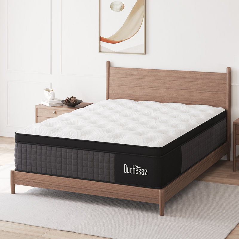 12'' Medium-Firm Hybrid Mattress with Memory Foam & Pocket Springs, Mattress in a Box, 12", Queen