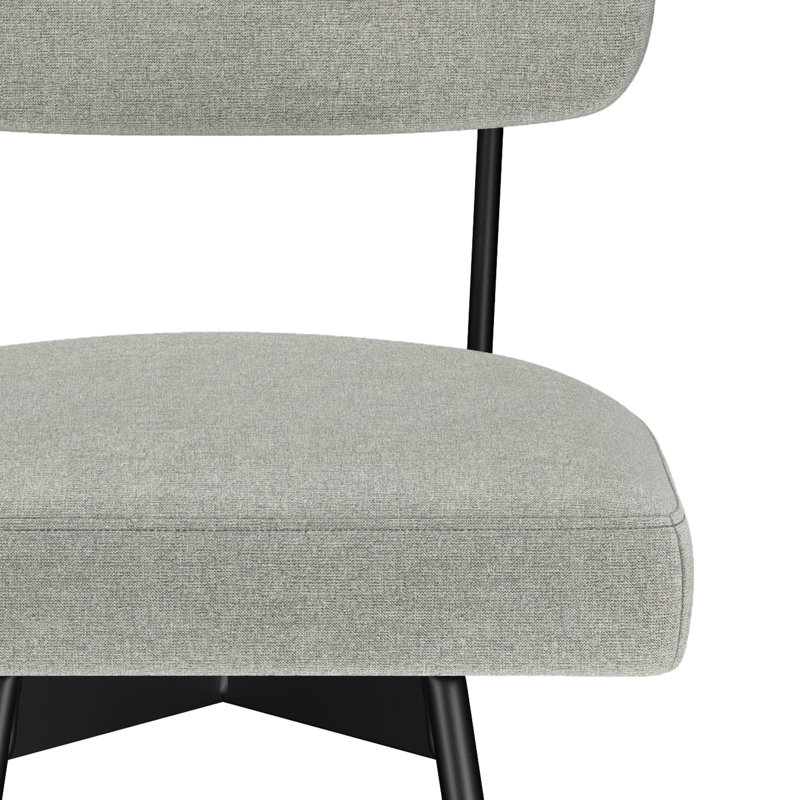 Giselle Swivel Upholstered Contemporary Modern Stool with Footrest, Natural, Bar Stool (28.94" Seat Height)