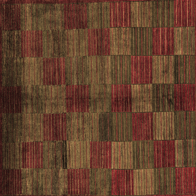 Tapis brun Trinden Abstract 4225, Carré 8 pi
