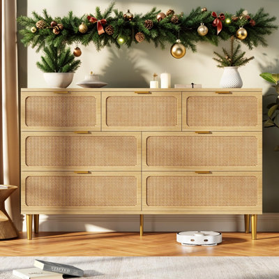136.9 cm W Chest of 7 Drawers